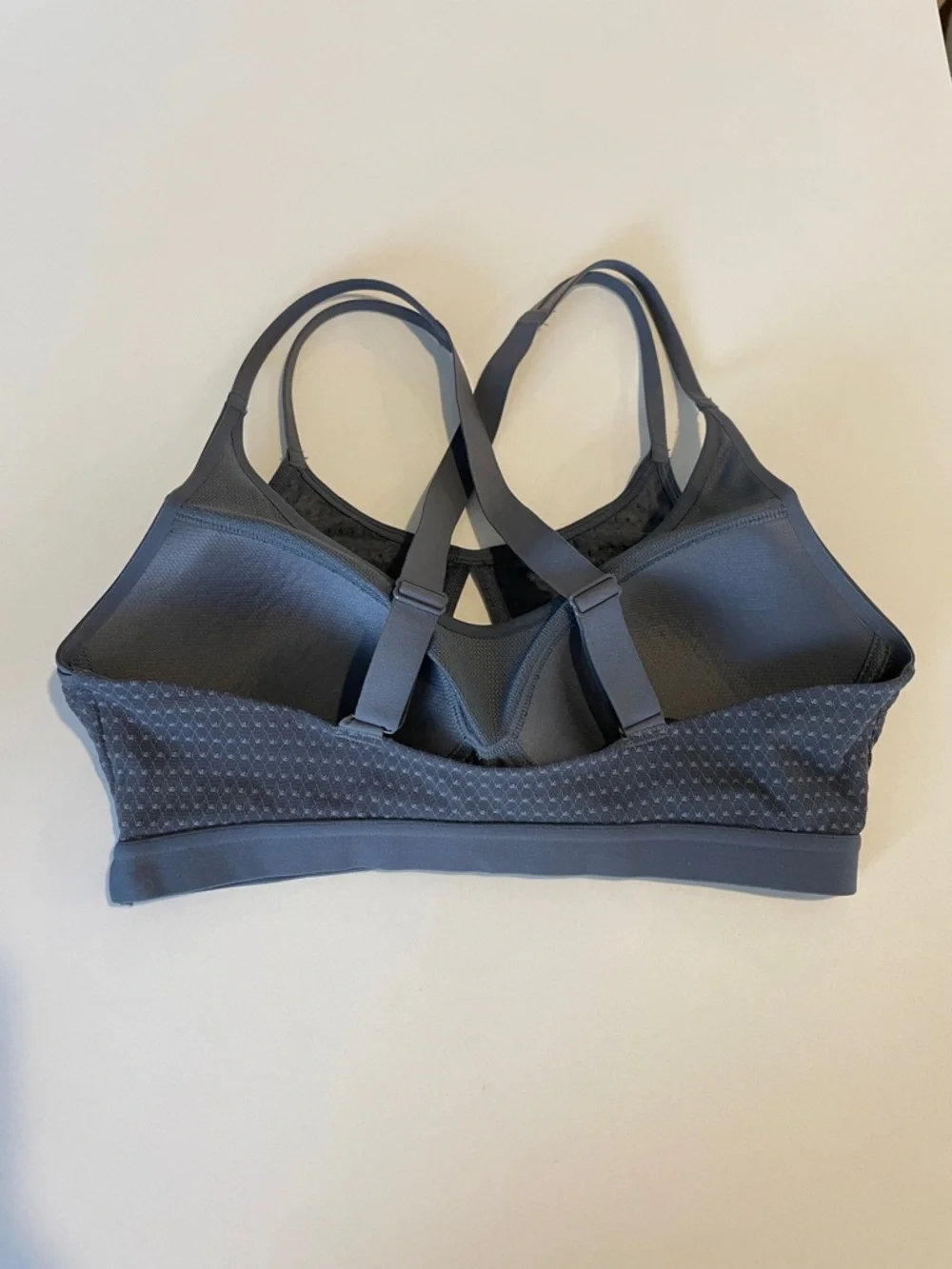 Victoria Sport Gray Strappy Keyhole Performance Sports Bra • 34C - Picture 4 of 7